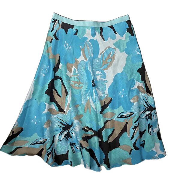 Banana Republic Black White Blue Floral Scarf - Picture 1 of 5